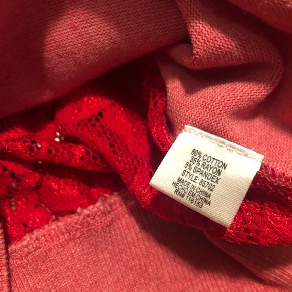 Marc Jacobs red lace cardigan rhinestone buttons 6 - Picture 10 of 13